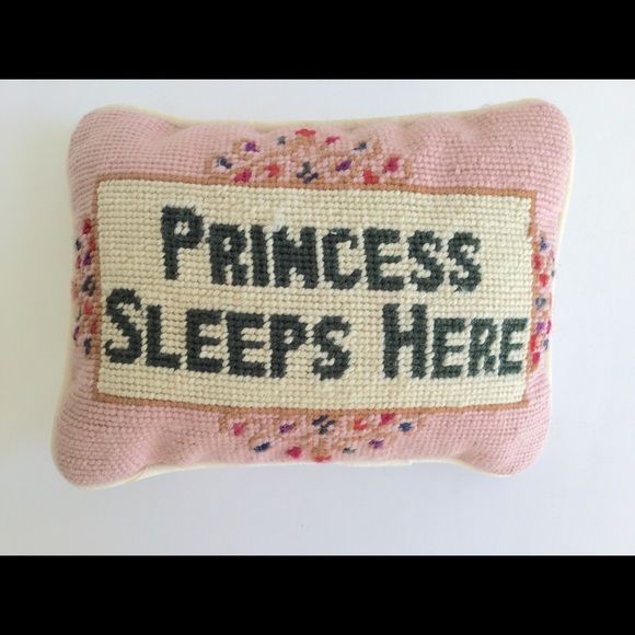 Other - Princess needlepoint small pillow